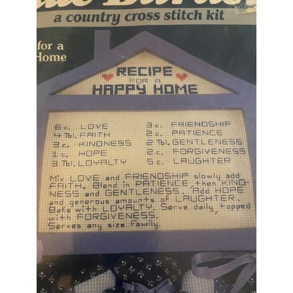 Dale Burdett Country 1997 Counted Cross Stitch Kit Recipe for a Happy Home CK663 - Picture 2 of 7
